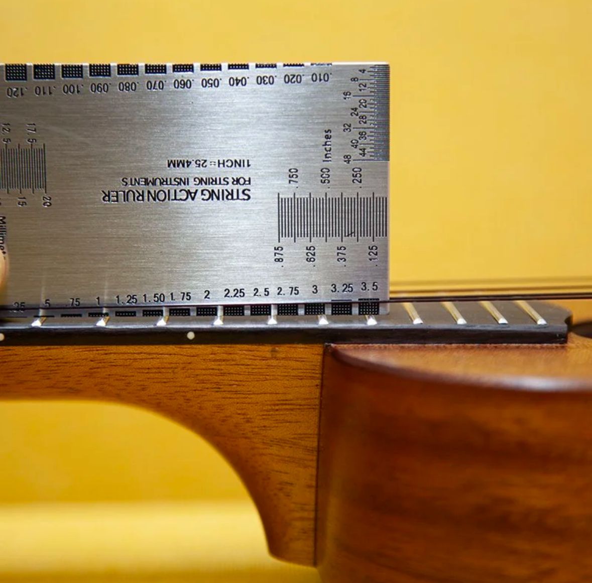 Altro in Scrittura & Disegno: String action gauge / Saitenlage Lineal Edelstahl – Nuovo e nell'imballaggio originale da Luzern venduto da MusikElektronikShop 2