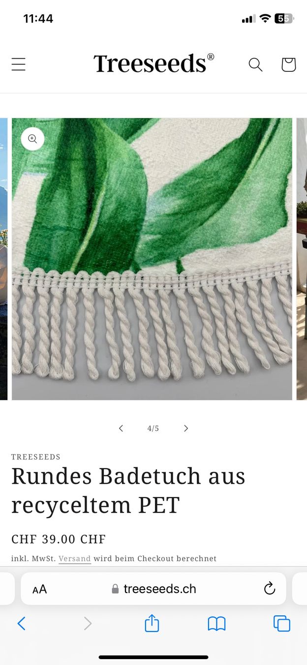 Teli da bagno: Treeseeds Rundes Badetuch - NEU – Nuovo (secondo la descrizione) da Schlieren venduto da tug_568r 3
