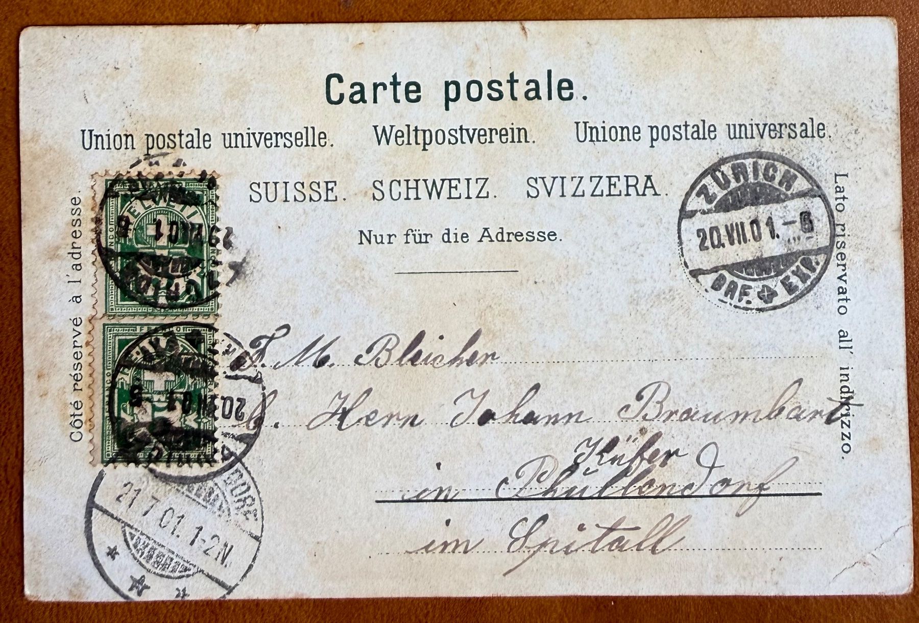 Cartoline postali: Zürich Paradeplatz - Tram 1901 – Usato da Lutry venduto da Ediego 1