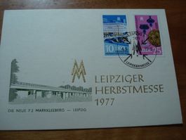 Karte DDR 1977, Leipziger Herbstmesse