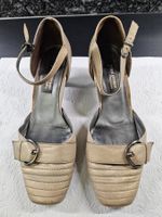Sandale aus Leder Gr. 37 Paul Green Beige Gold