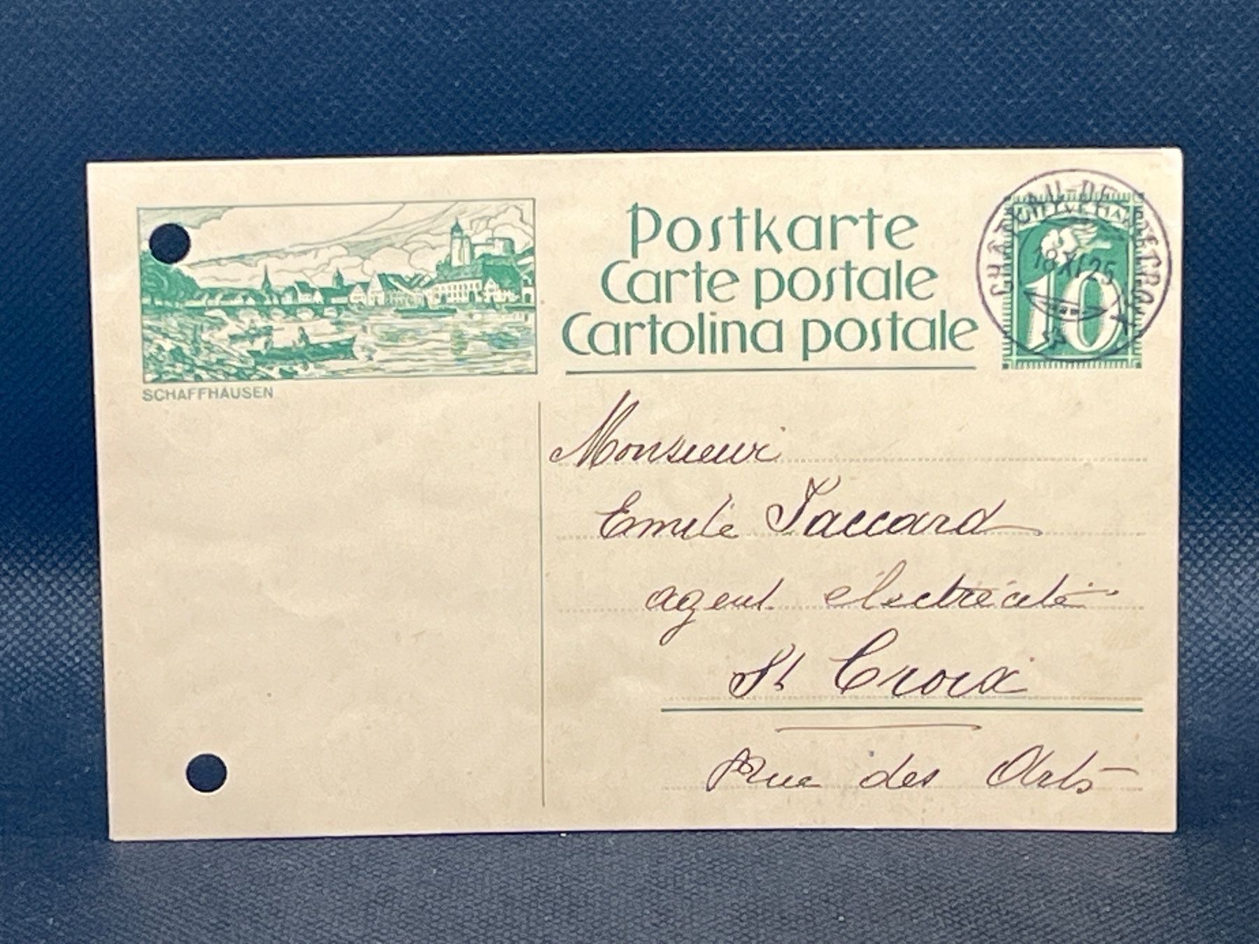 Cartoline postali: Postkarte: Motiv Schaffhausen – Usato da Widnau venduto da Brusi9