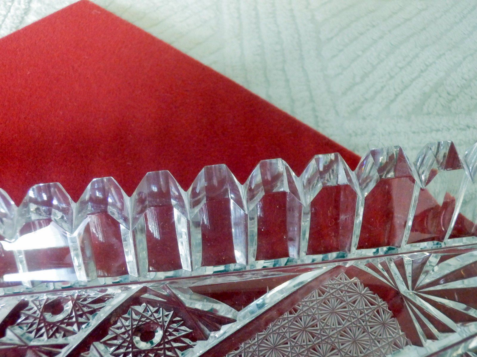 Teller: Kuchen- oder Keksschale, Kristallglas, 41 x 17.5 x 3cm – Gebraucht aus Ueberstorf von dinbau 2