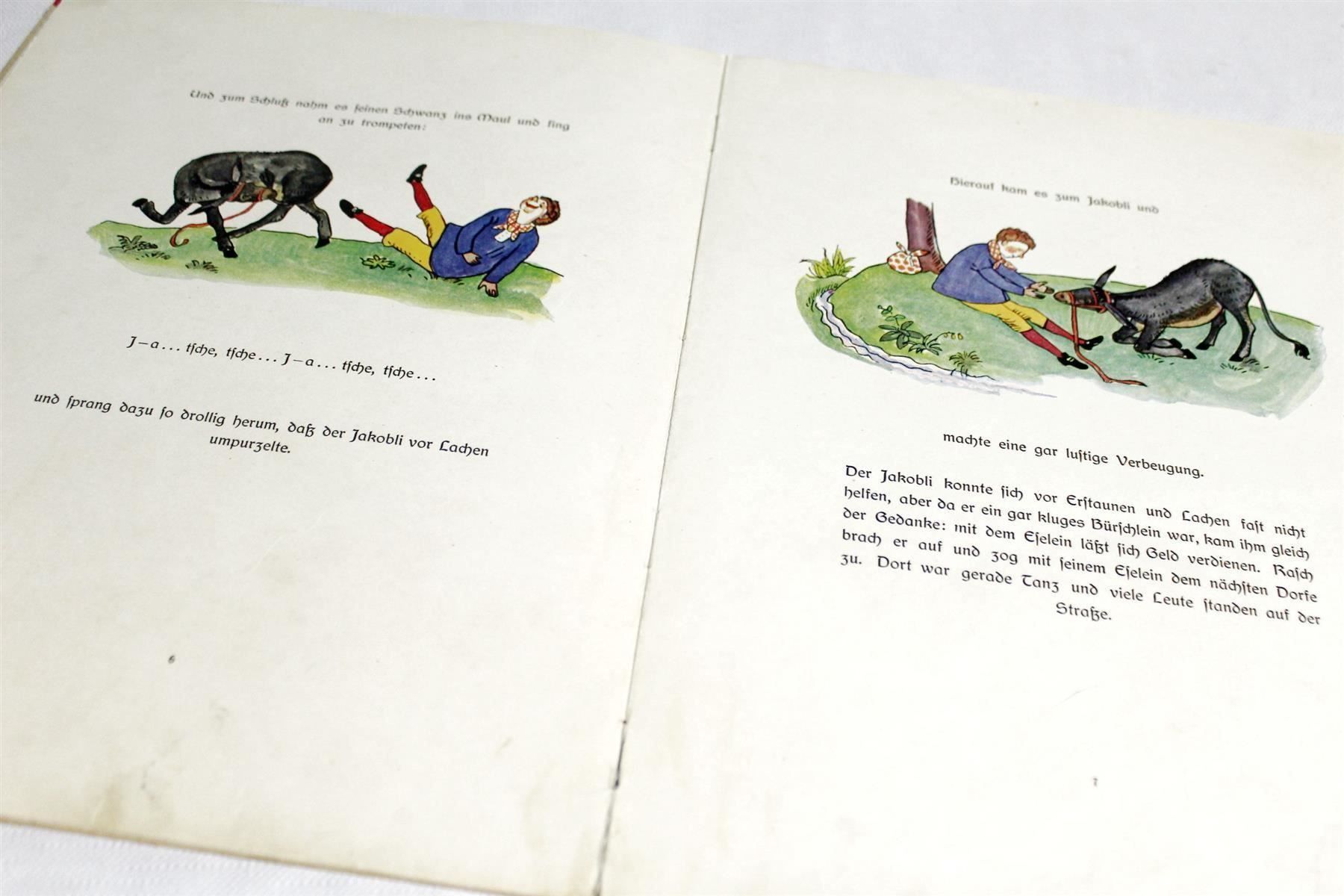 Libri: Ernst Ferdinand/Hedwig Dolder: VOM KLUGEN ESELEIN, 1923, EA – Usato da Bern venduto da kultiges 7