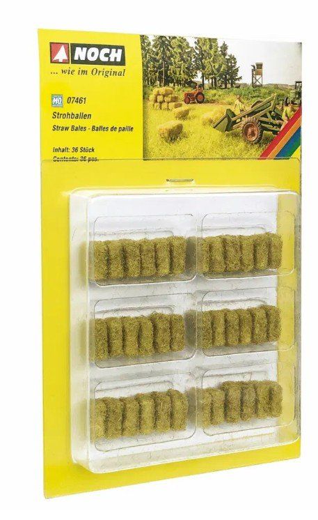 Noch Modelleisenbahnen: NOCH 07461 H0 Strohballen, 36 Stück – Neu und originalverpackt aus Neukirch a.d. Thur von Modellbauartikel