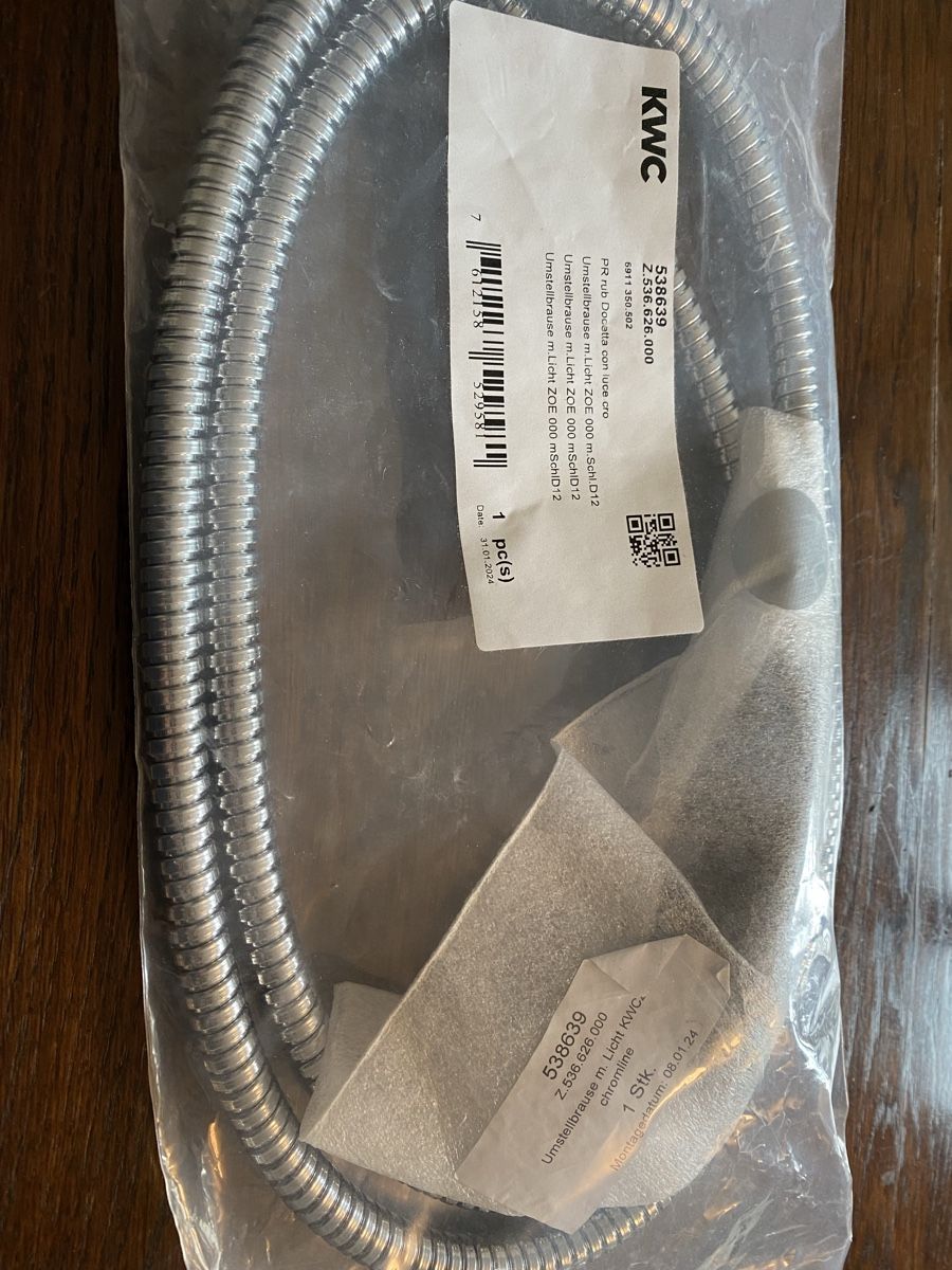Kwc Duschbrausen: Umstellbrause m.LichtZOE 000 m.Schlauch – Neu und originalverpackt aus Oftringen von Sava06