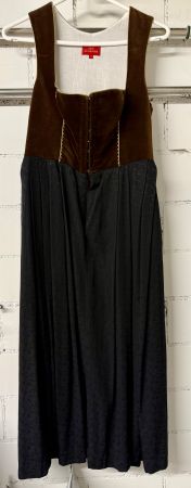 Kaiserjäger Tracht Kleid Dirndl Samt+Seide Gr.36/38 Schürze