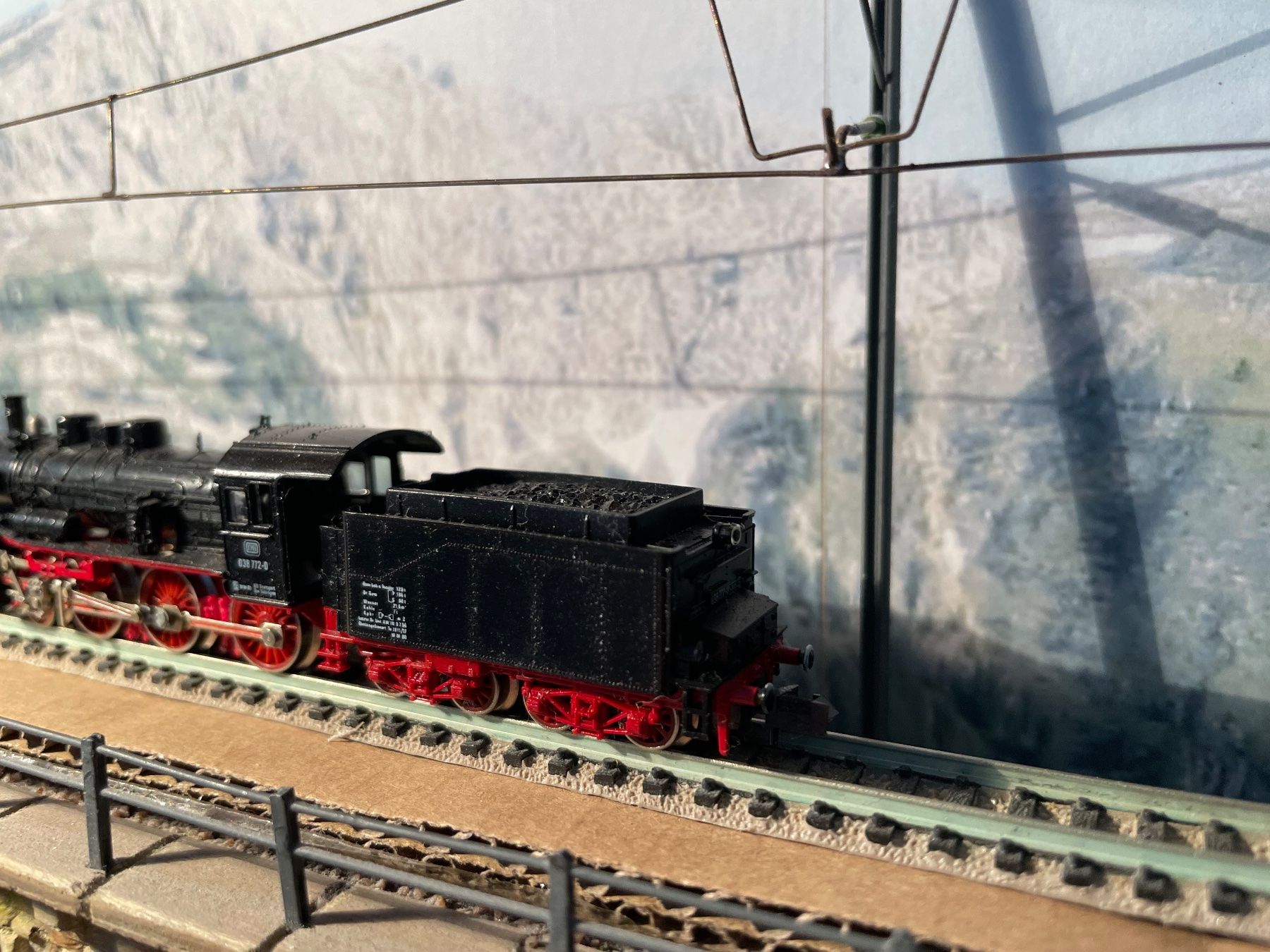 Fleischmann Modellini di ferrovie: Fleischmann 7160 DB Schlepptenderlok BR 038 mit Tender – Usato da Rorschach venduto da Karotten 2