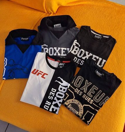 5x originale Boxeur des Rues T-Shirts - 1 Stk. M & 4 Stk. S