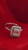 WG-Ring 18k mit Diamanten im Baguette-& Brilliantschliff 