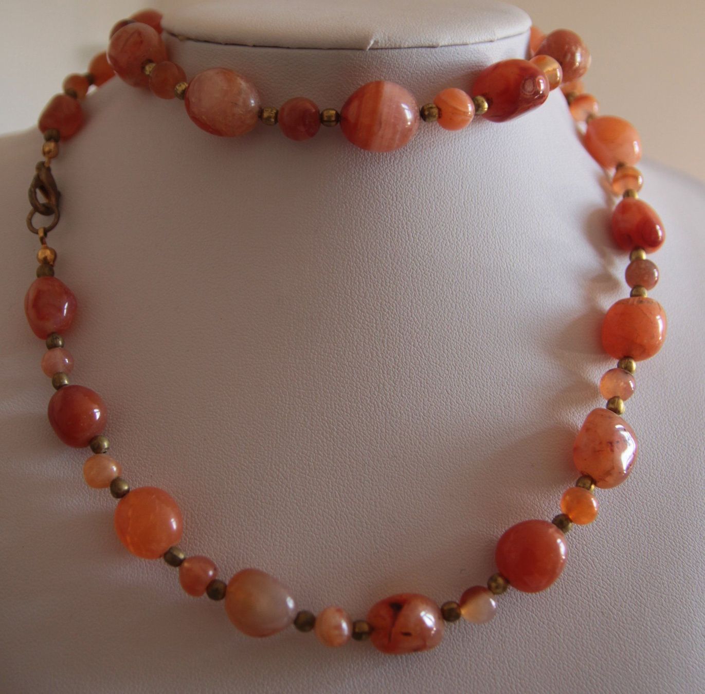 Catenine: AUS NACHLASS: MEGA Achat Edelstein Kette Collier 75 cm – Usato da Matten b. Interl venduto da EdelsteineInterlaken
