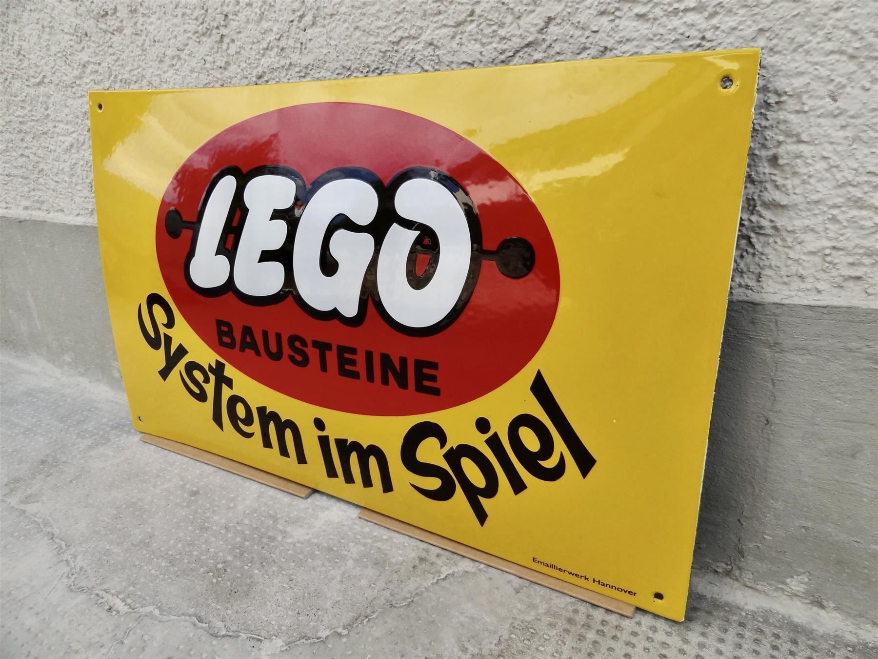 Insegne: TOLLES REKLAME EMAILSCHILD LEGO – Usato da Kerzers venduto da bottlesandboxes 2