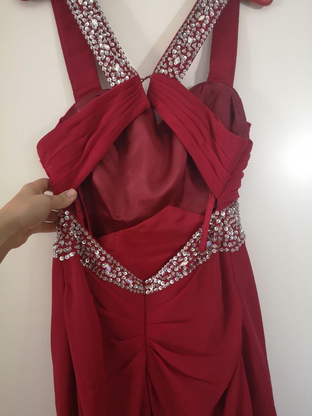 Vestiti: Festkleid Bordeauxrot – Usato da Sissach venduto da sasocla 4