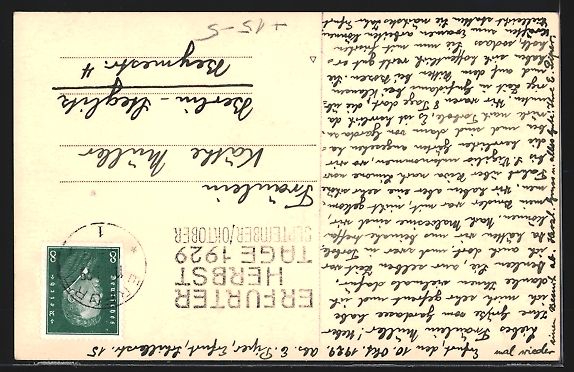 Cartoline postali: Erfurt, startender Zeppelin über der St – Usato da Berlin venduto da bartko-reher 1