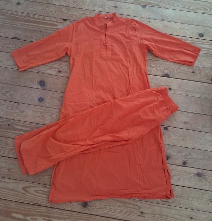 Damen Set Tunika und Hose orange Baumwolle, Oneness Garments