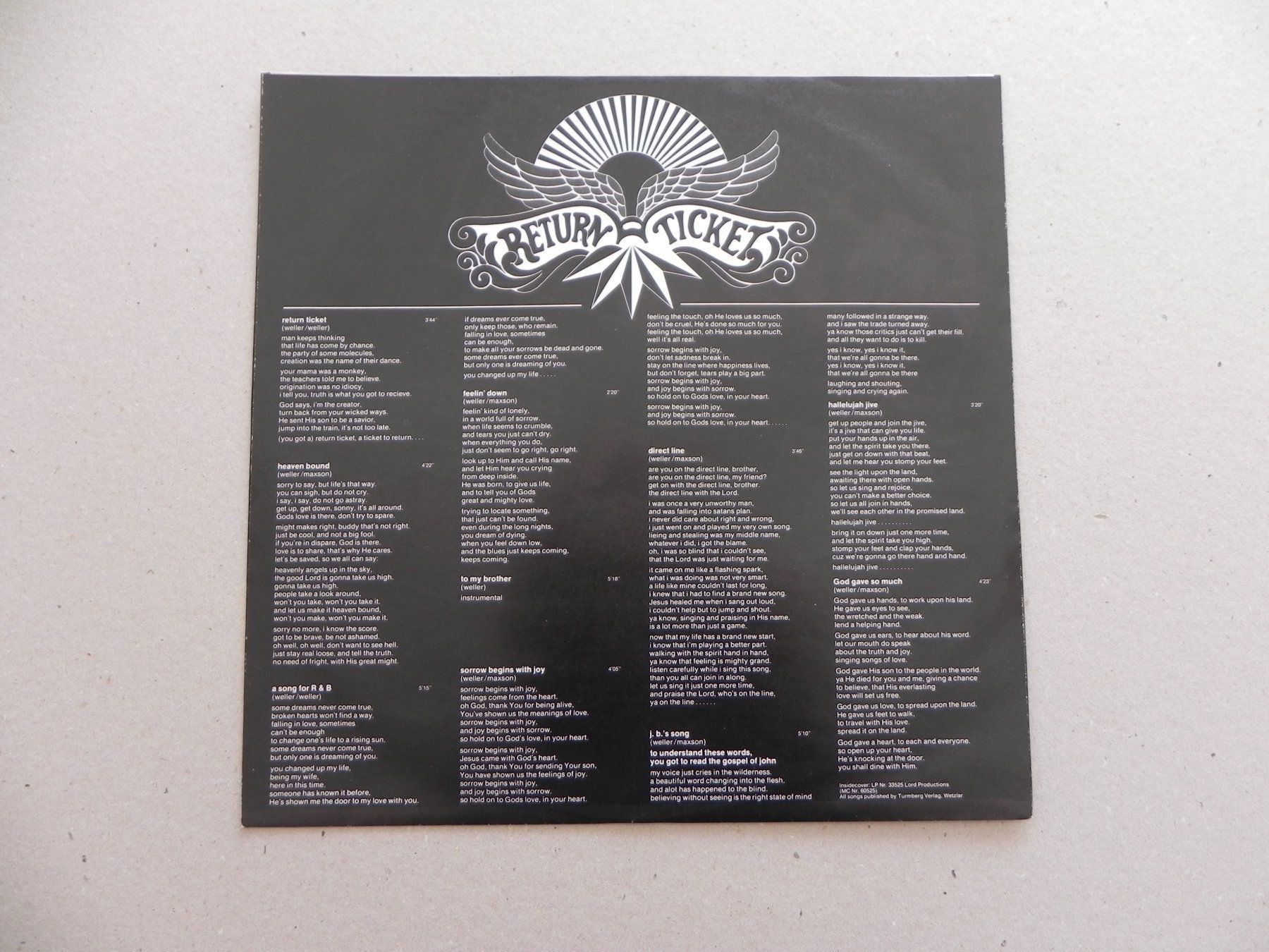 Dischi in vinile: LP Deutschland  Progressiv Funk Jazz Rock Return Ticket 1978 – Usato da Siebnen venduto da krimsie 3