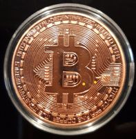 MEDAILLE - BITCOIN 2013 - SOUVENIROBJEKT - KUPFER IN KAPSEL