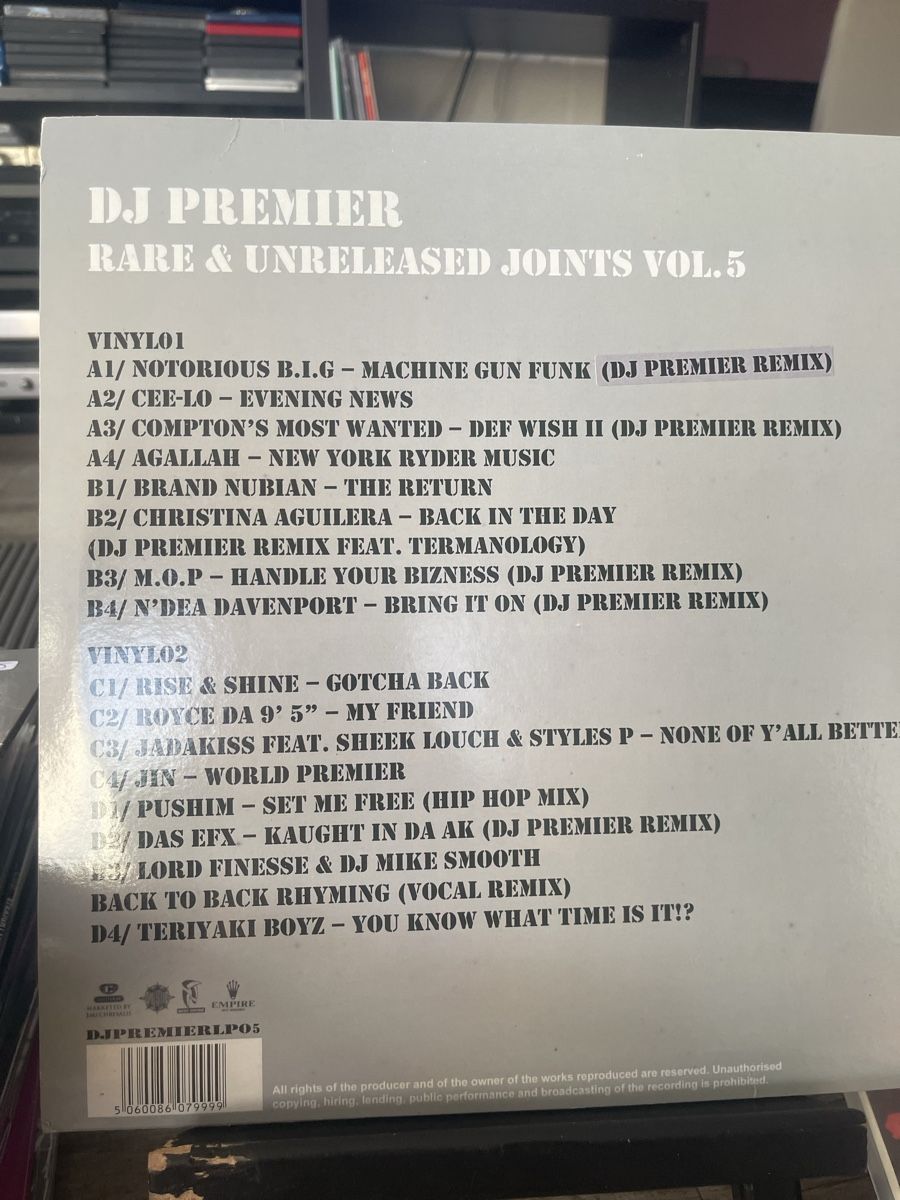 Dischi in vinile: Dj Premier / Rare & Unreleased Vol 5  – Nuovo (secondo la descrizione) da Dagmersellen venduto da stonefinger 1