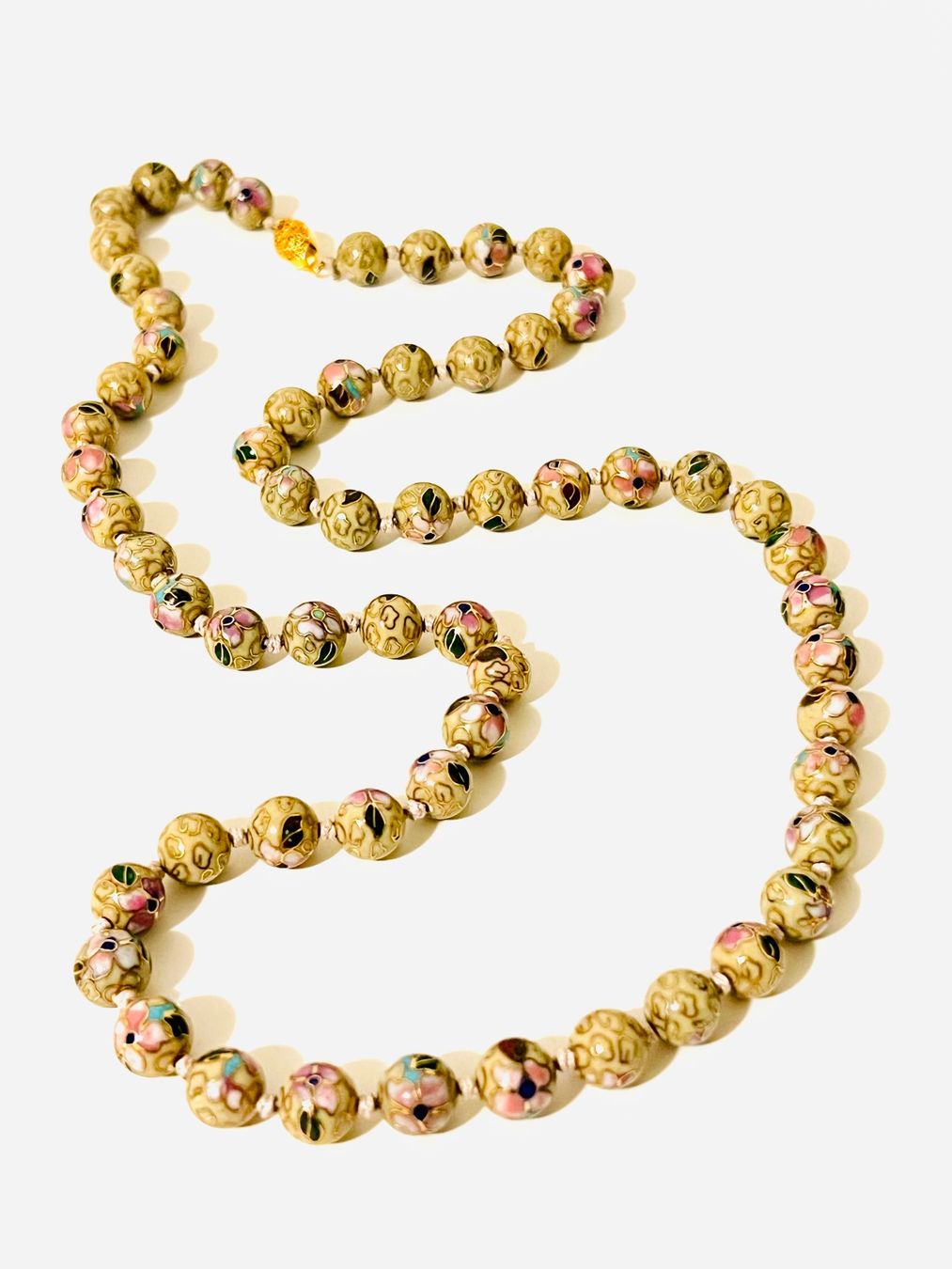 Catenine: Cloisonné Floral Bead Necklace – Usato da Rüschlikon venduto da topswissvintage 7