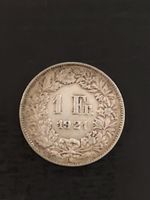 Schweizer 1 Franken Münze Jahrgang 1921