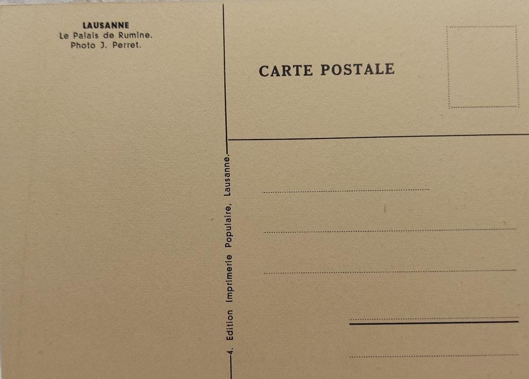 Cartoline postali: LAUSANNE - Le Palais de Rumine – Usato da Delémont venduto da Domdom1 1