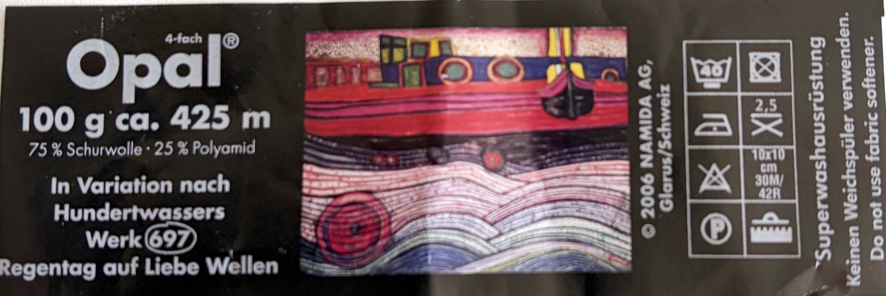Calze: Handgestrickte "Hundertwasser" Socken verschiedene Grössen – Nuovo e nell'imballaggio originale da Täuffelen venduto da sohalt 1
