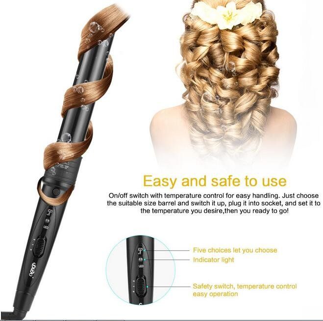 Piastre & Arricciacapelli: DoDo Interchangeable 5 & 6 in 1 Ceramic Curler Set - WIE NEU – Nuovo (secondo la descrizione) da Zürich venduto da PJKlingel 6