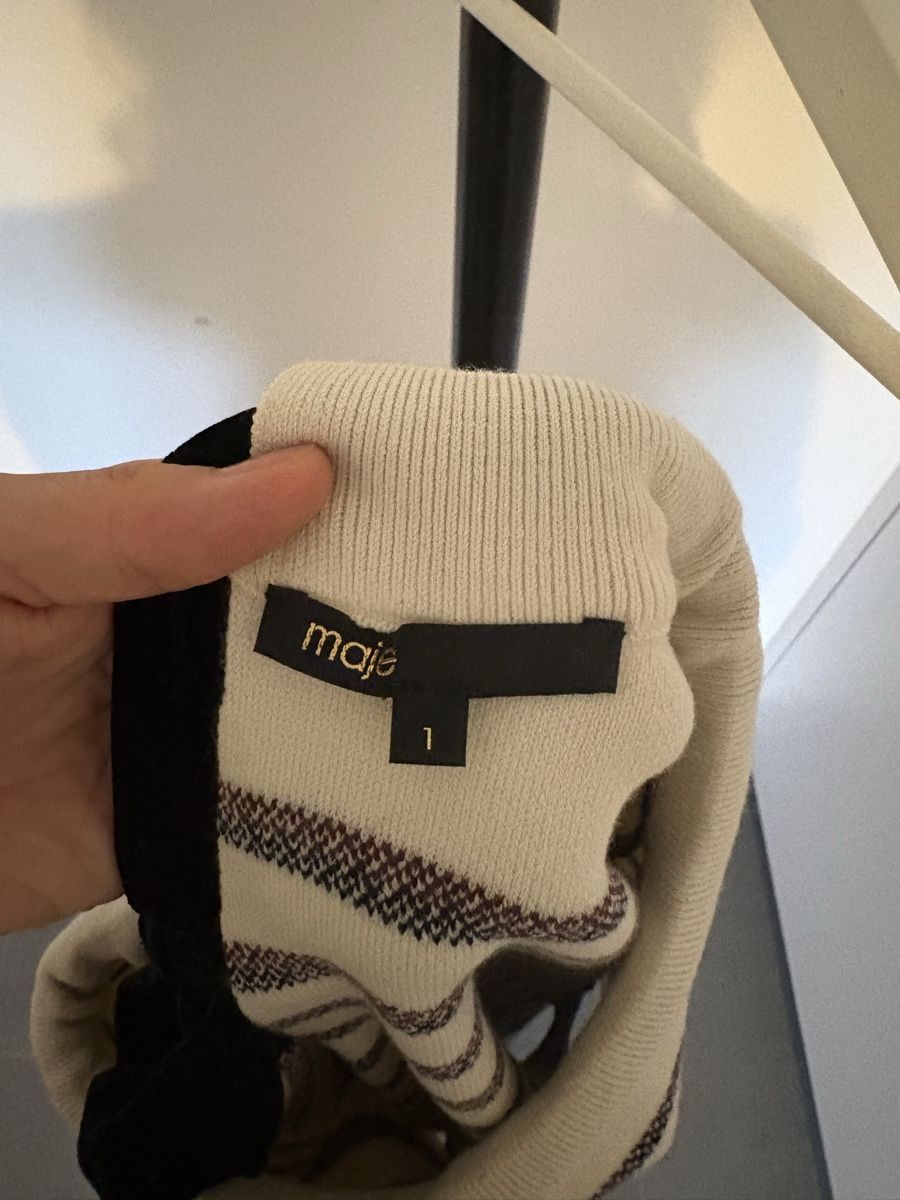 Maje Pullover & Sweatshirts: Maje Pullover gestreift Groesse 1/S mit Schleife neu – Gebraucht aus Genève von ane_dr7w 4