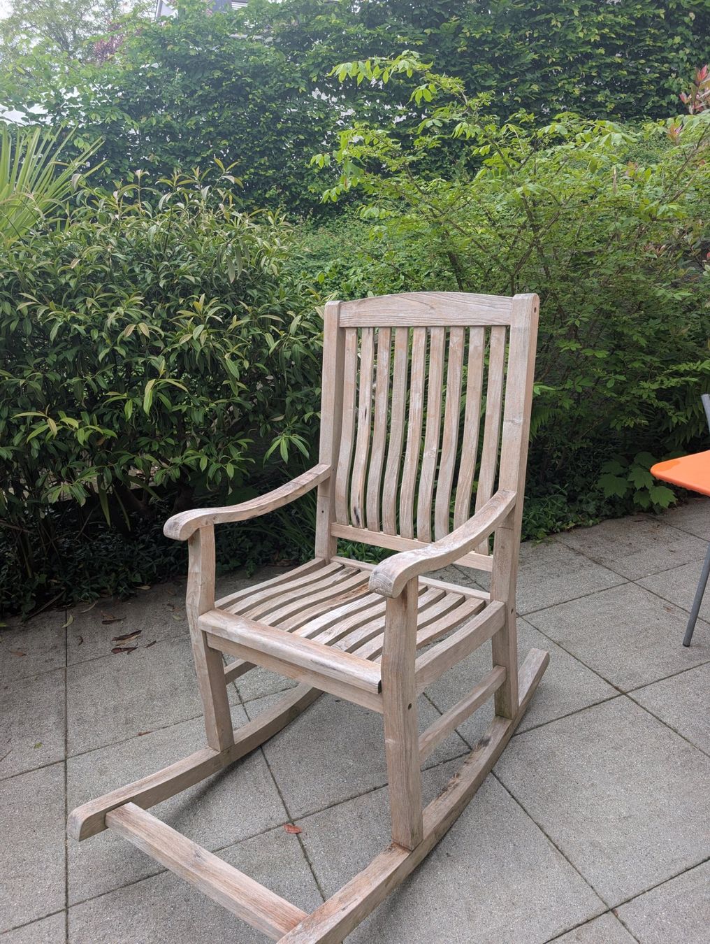 Sedie: Teak Holz Schaukelstuhl – Usato da Riehen venduto da Michaela09