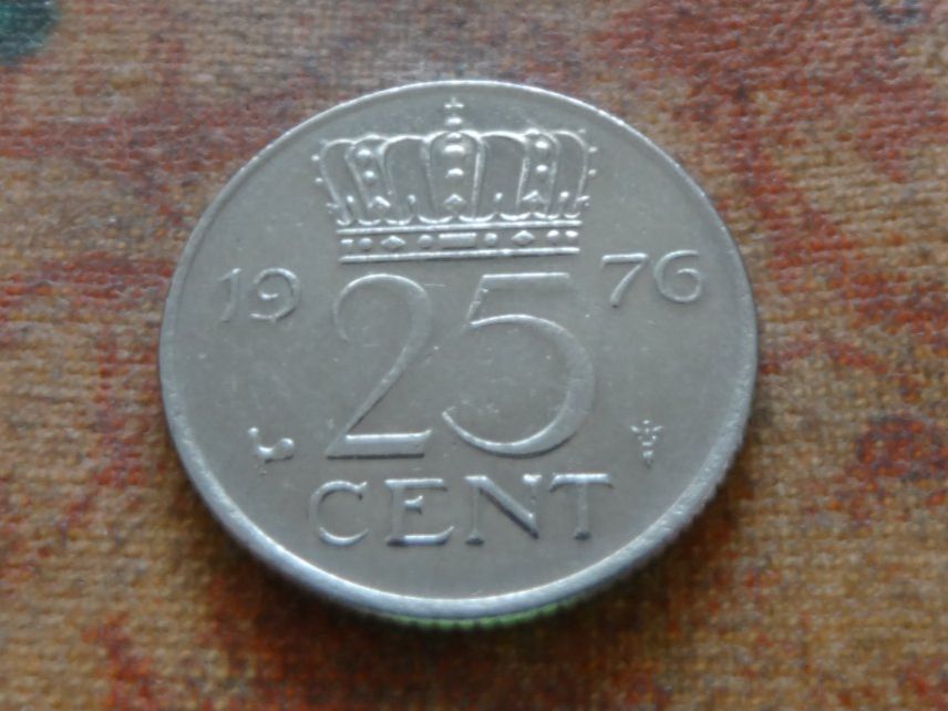 Tutti le monete: PAYS-BAS  Nederland  25  Cent  1976 – Usato da Romanel-sur-Lausanne venduto da Swift13