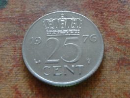 PAYS-BAS  Nederland  25  Cent  1976