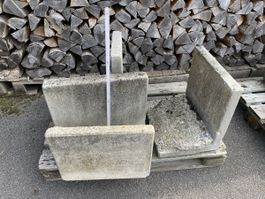 Betonwinkel 4 Stück gebraucht 40-56cm