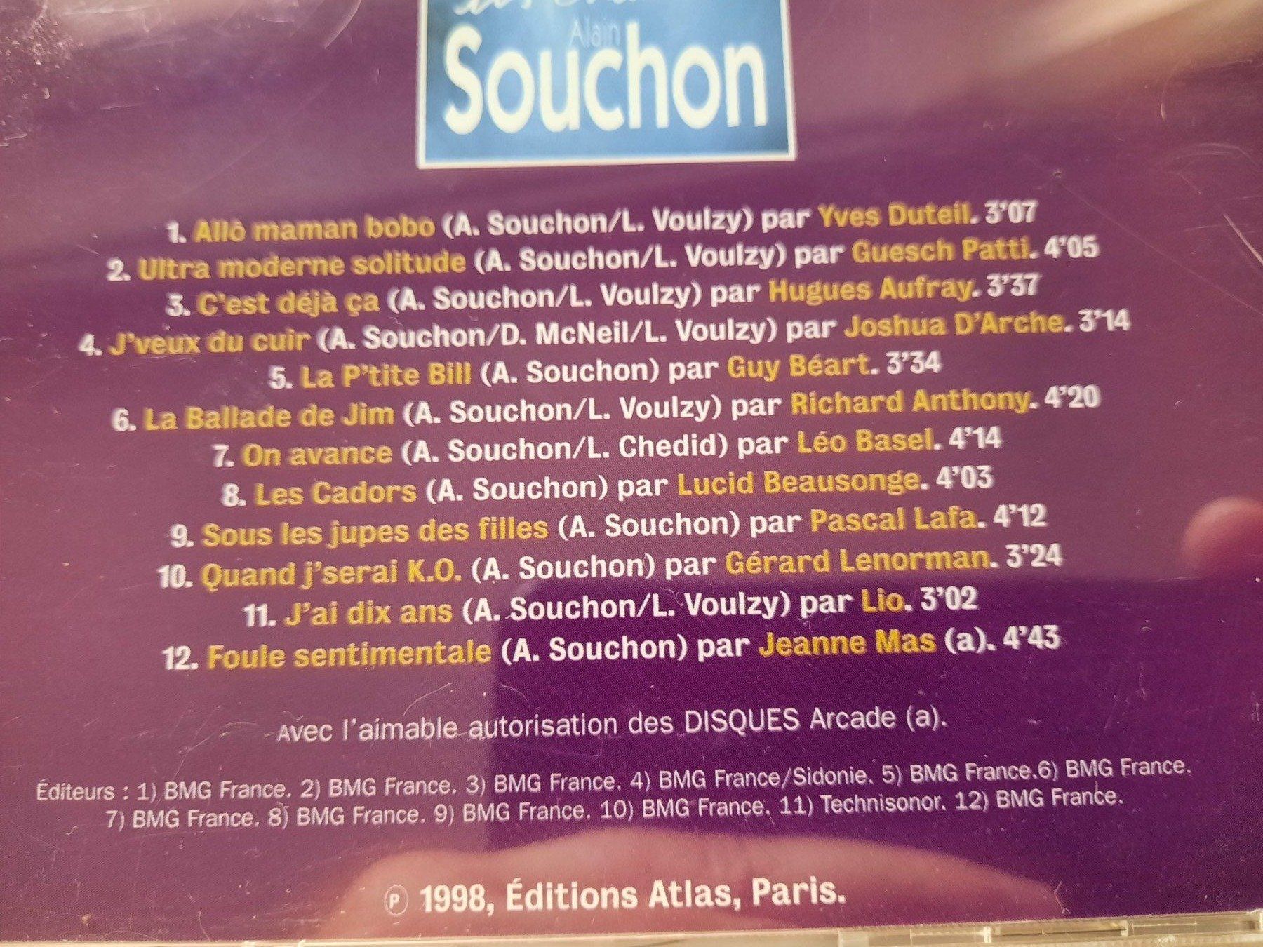 CDs: CD Ils chantent Alain Souchon – D'occasion à Pully par bro_n52j 2