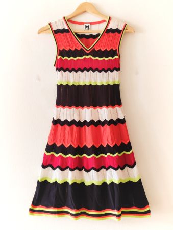 MISSONI Luxus Strick-Kleid Dress Robe Baumwolle Gr.34