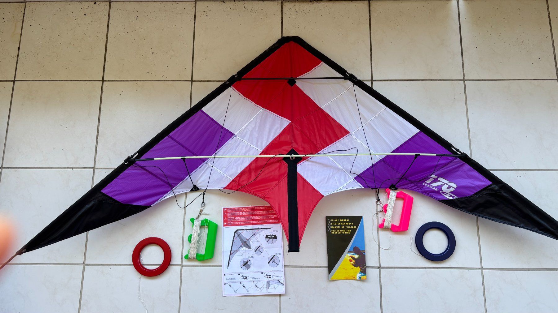 Kite: Flugdrache - Delta Lenkdrache - 170 x 82 cm – Gebraucht aus Rheinfelden von sabine0101 1