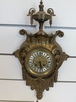 Ancienne Pendule murale cartel antique en bronze