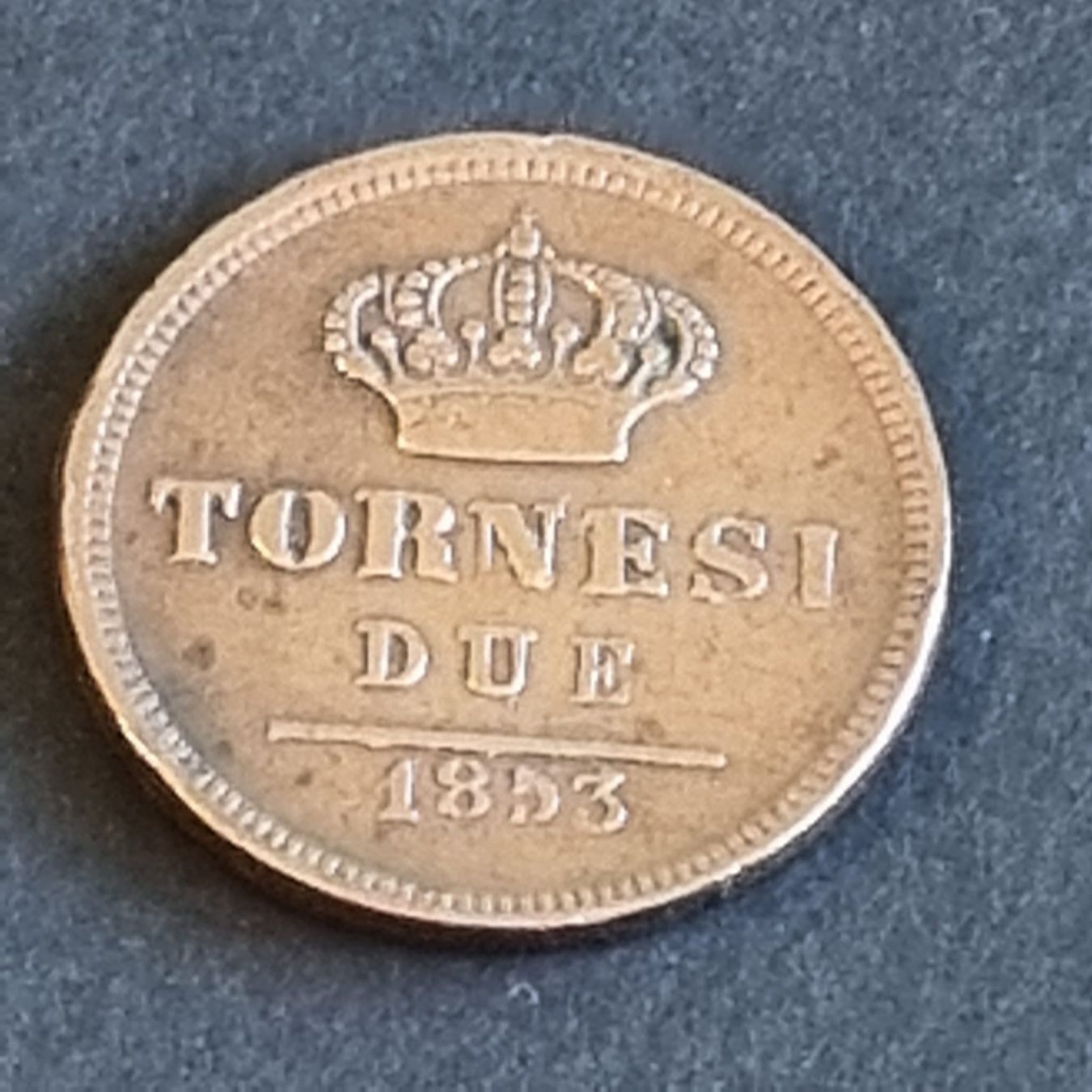 Alle Münzen: 2 Tornesi 1853 royaume des 2 Sicile – Gebraucht aus Genève von cor_2ryx