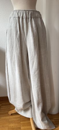 Pantalon large MAMA B Lin Viscose Taille XL Made in Italy