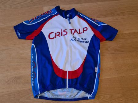Cristalp Mineralwasser Cycling Rennvelo Velo Trikot M