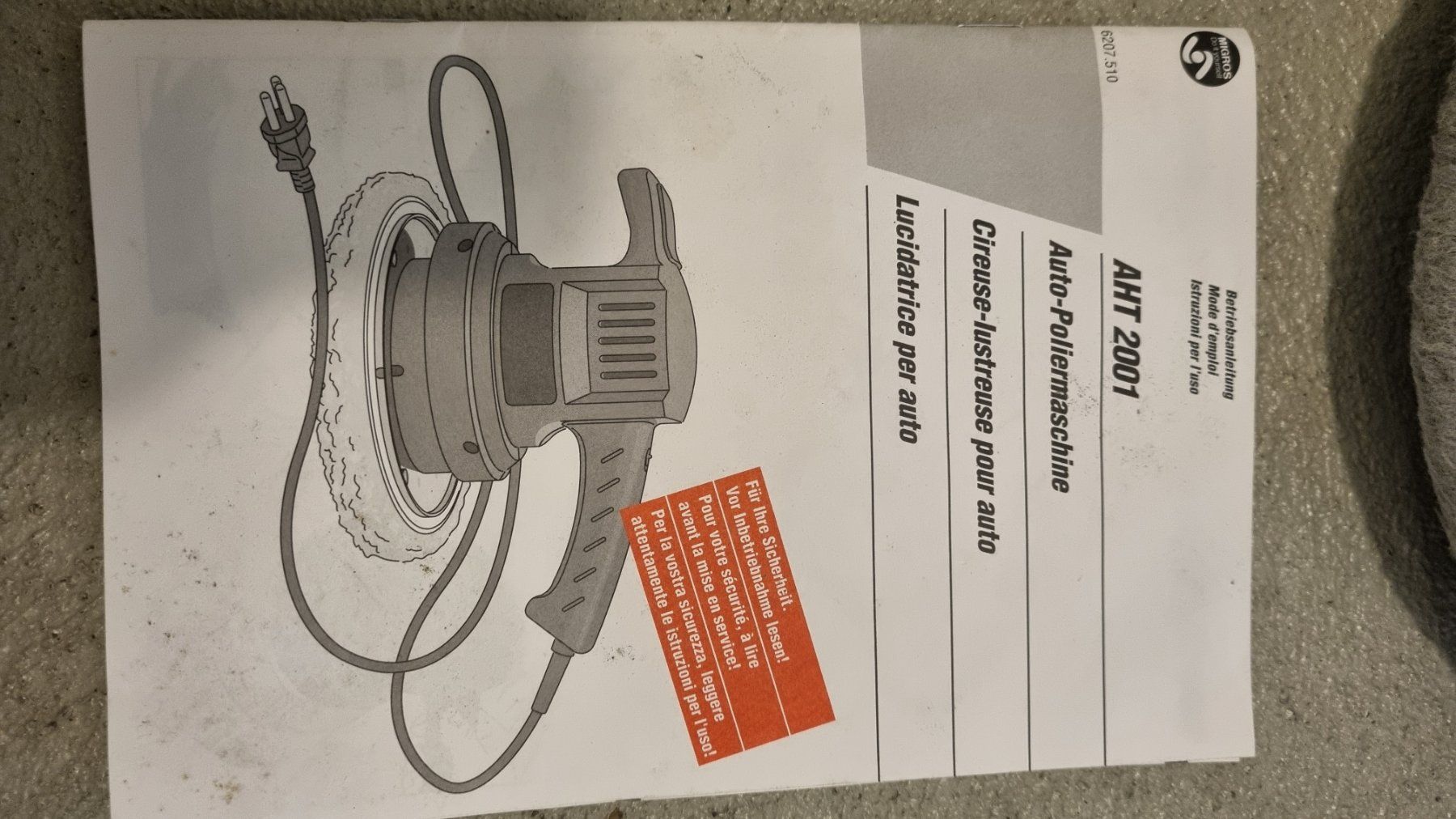 Tutti gli attrezzi: MIOCAR AHT 2001 Auto-Poliermaschine 100 W – Nuovo e nell'imballaggio originale da Ebmatingen venduto da Campbelli 1