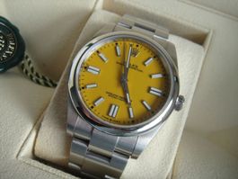 Rolex / Oyster 41 / Yellow Dial / Neuwertig+Kaufbeleg