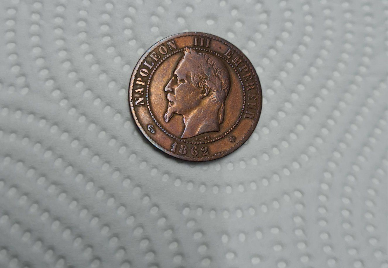Tutti le monete: Dix Centimes "Napoleon III" 1862 – Usato da Zell LU venduto da Jamaila