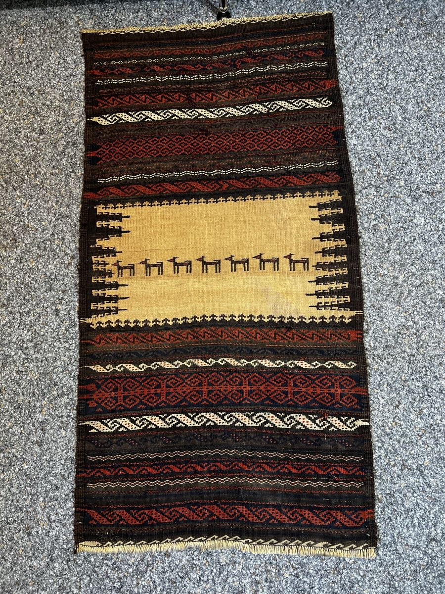 Kelim Tappeti: SOFREH  Afshar Antik Afghan 123 x 65 cm – Usato da Rothrist venduto da Gleitig