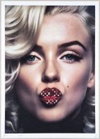 Death NYC Ltd Ed Pop Art Druck " Vuitton Lips Marilyn Monroe