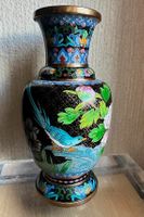 Antike Cloisonné-Vase mit Vogelmotiv, Top !