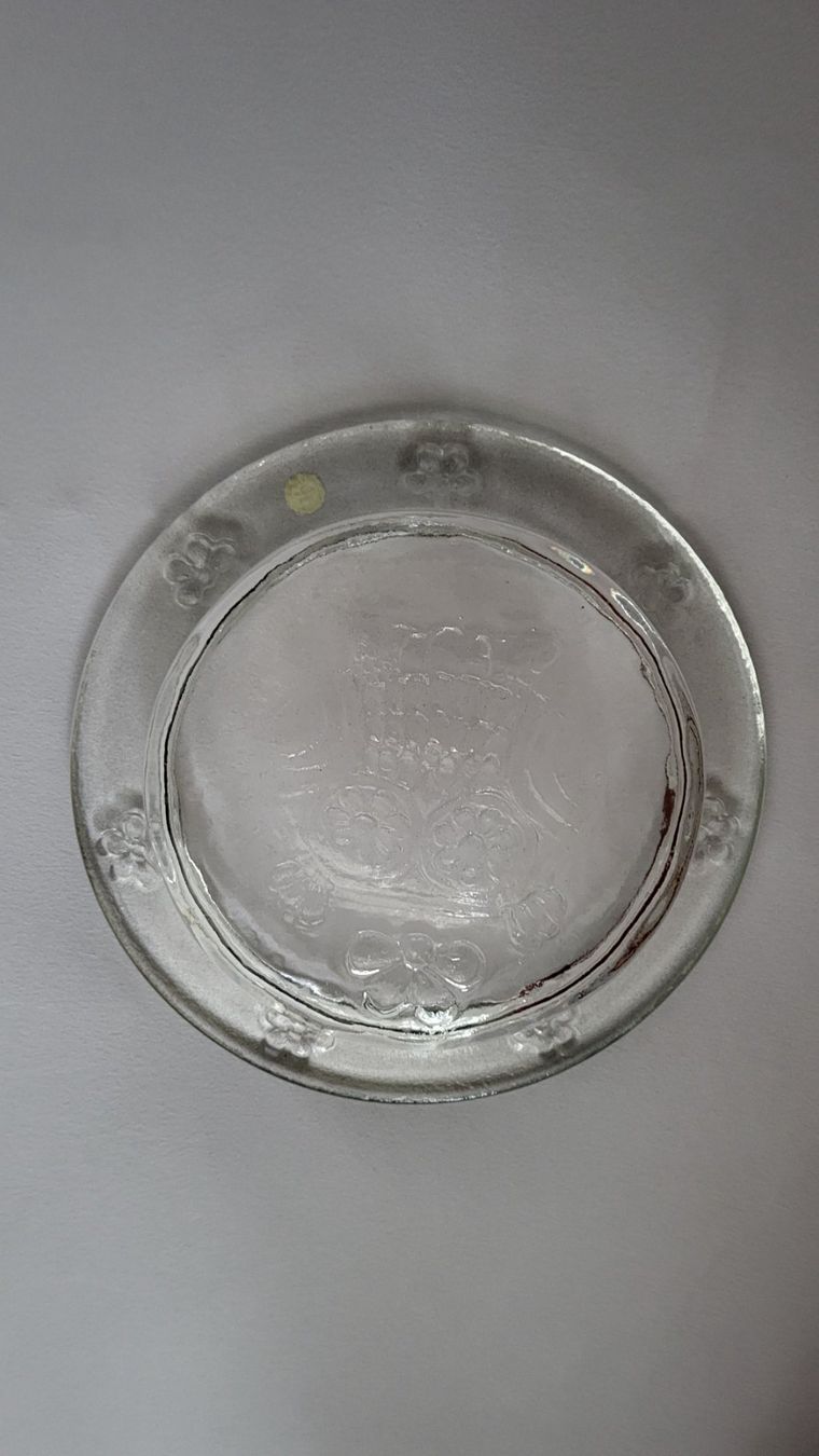 Glasi Hergiswil Ciotole: Schale Glasi Hergiswil "Eule & Blumen"  25,5 cm Durchm. – Usato da Turgi venduto da rut_p556 1