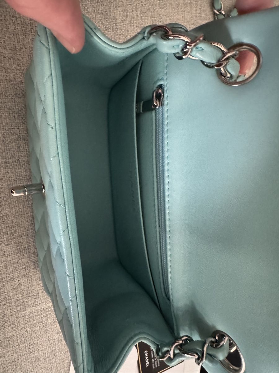 Chanel Borse da donna: Chanel Mini Flap Bag - Tiffany Blue – Usato da Therwil venduto da as_good_as_new 5