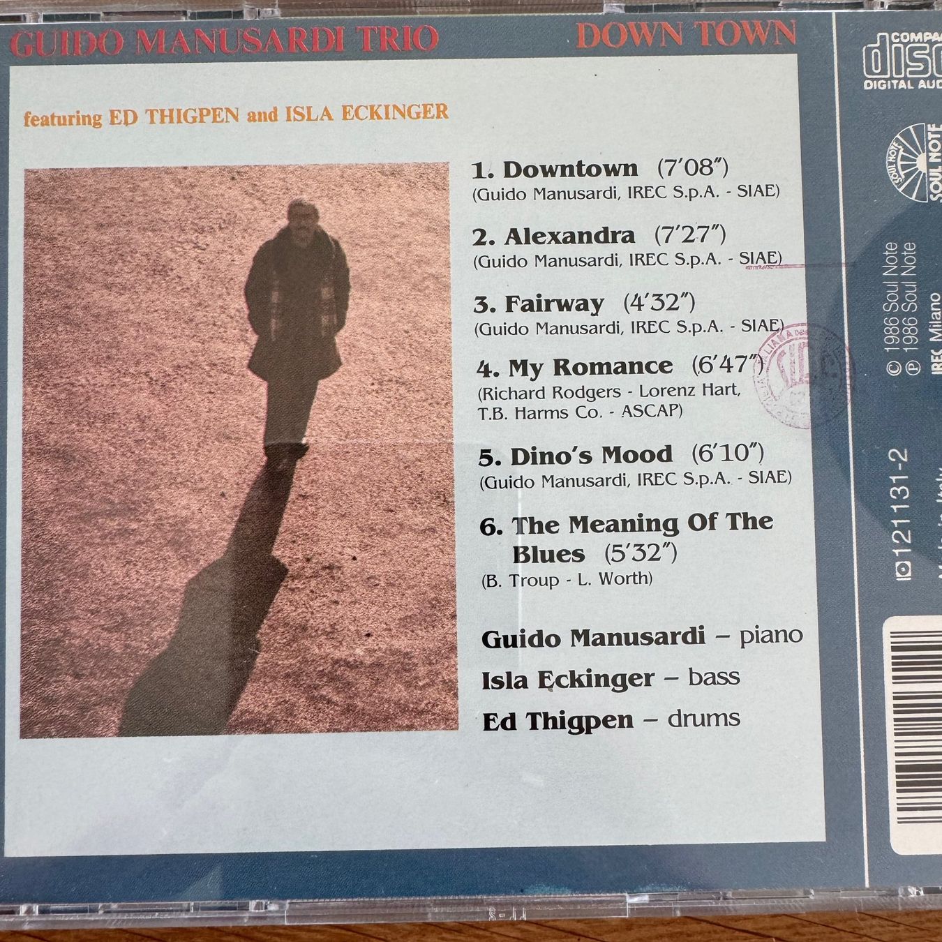 CD: Guido Manusardi - Isla Eckinger - Ed Thigpen (CD Soul Note) – Usato da Zug venduto da Mirare9 2