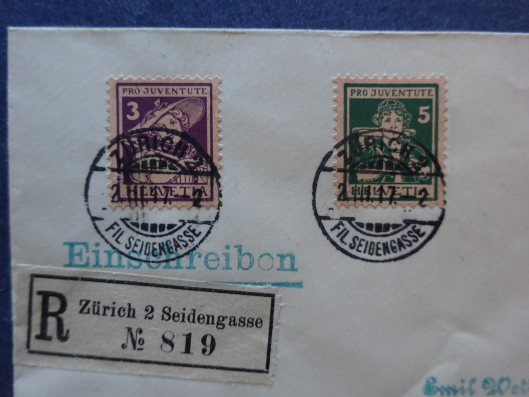 Tutti i francobolli: 1916 Pro Juventute Satzbrief – Usato da Appenzell-Steinegg venduto da adi1975 2