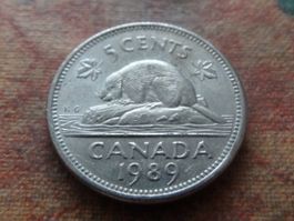 CANADA  5  Cents  1989